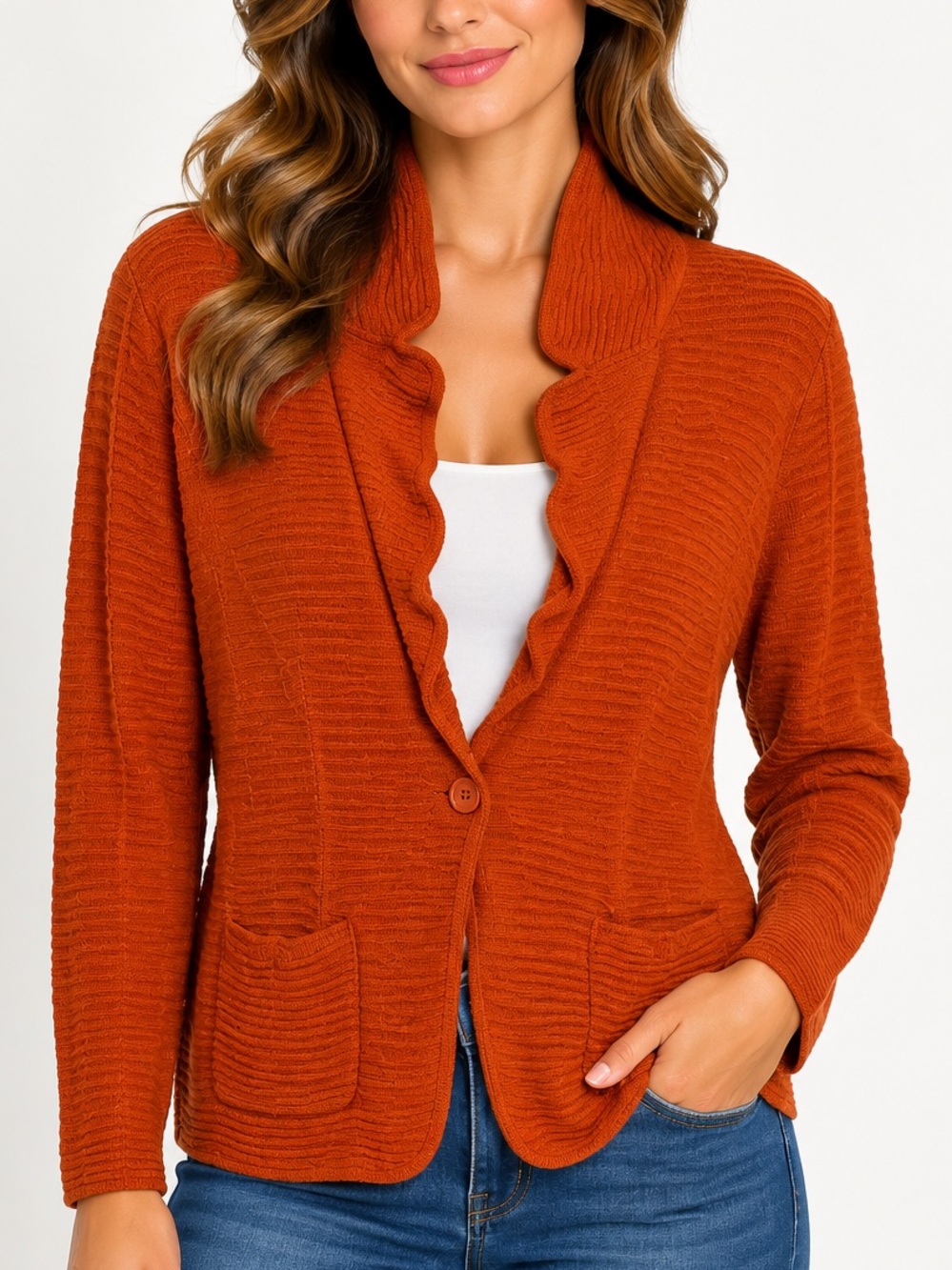 WD.NY Cardigan Sweater Rust